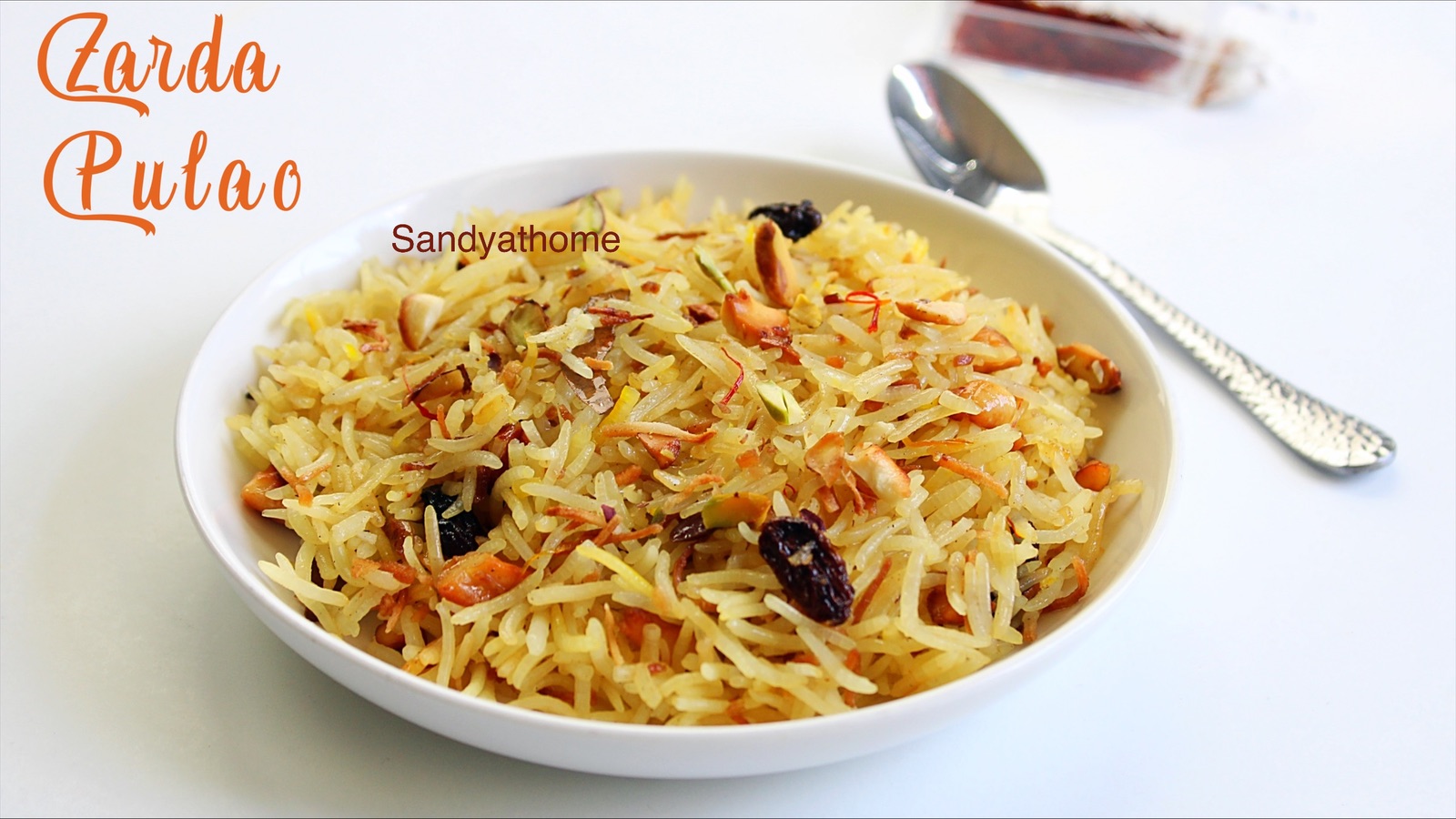 zarda pulao recipe