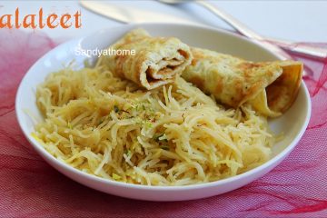 emirati sweet vermicelli and egg omelet