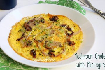 mushroom omelette with microgreen