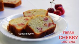 fresh cherry loaf cake