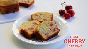 fresh cherry loaf cake