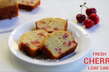 fresh cherry loaf cake