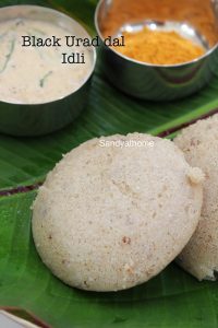 black urad dal idli recipe