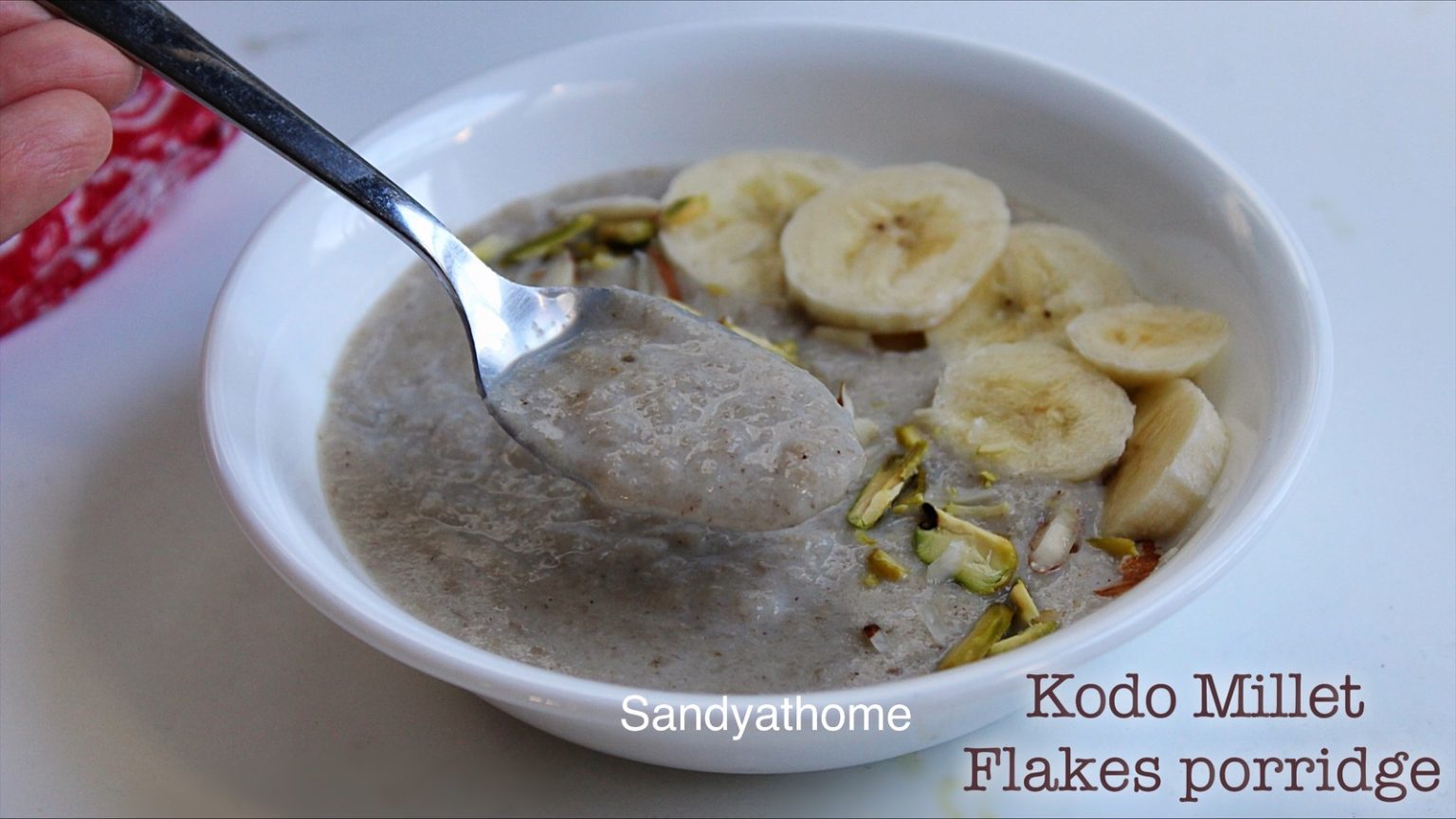 Millet flakes porridge recipe, Millet porridge Sandhya's recipes