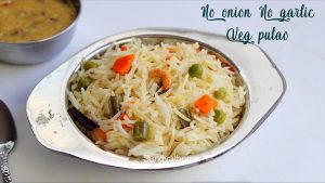 no onion no garlic veg pulao