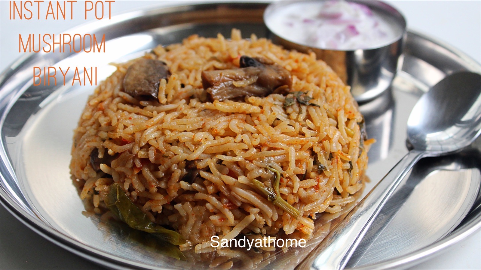 instant pot mushroom biryani