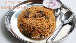 instant pot mushroom biryani