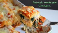 Spinach mushroom lasagna recipe, Veg lasagna