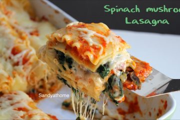 spinach mushroom lasagna