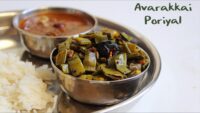 Avarakkai poriyal without coconut, Broad beans poriyal