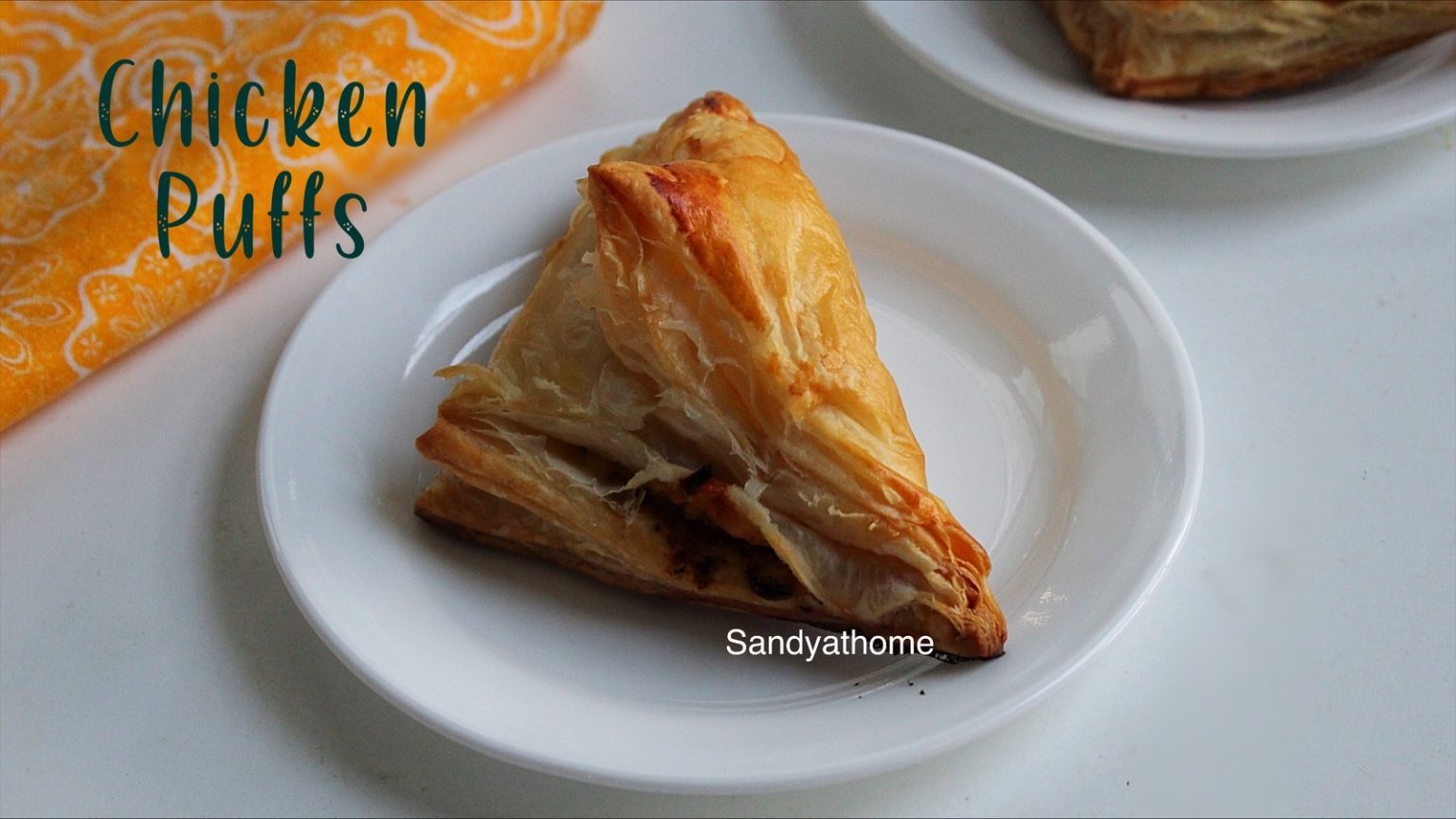 Indian chicken puffs recipe, Chicken puff pastry Sandhya's recipes