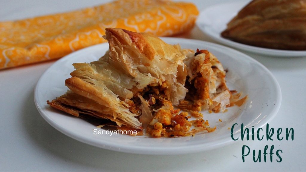 indian chicken puffs