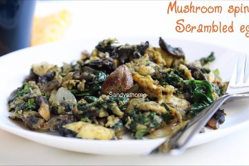 spinach mushroom scrambled eggs