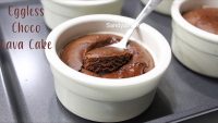 Lava cake, Eggless chocolate lava cake