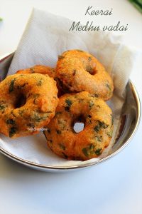 spinach medhu vada