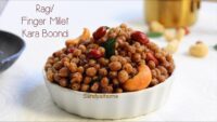 Ragi kara boondi recipe, Finger millet kara boondi