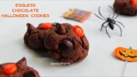 Eggless Halloween chocolate cookies