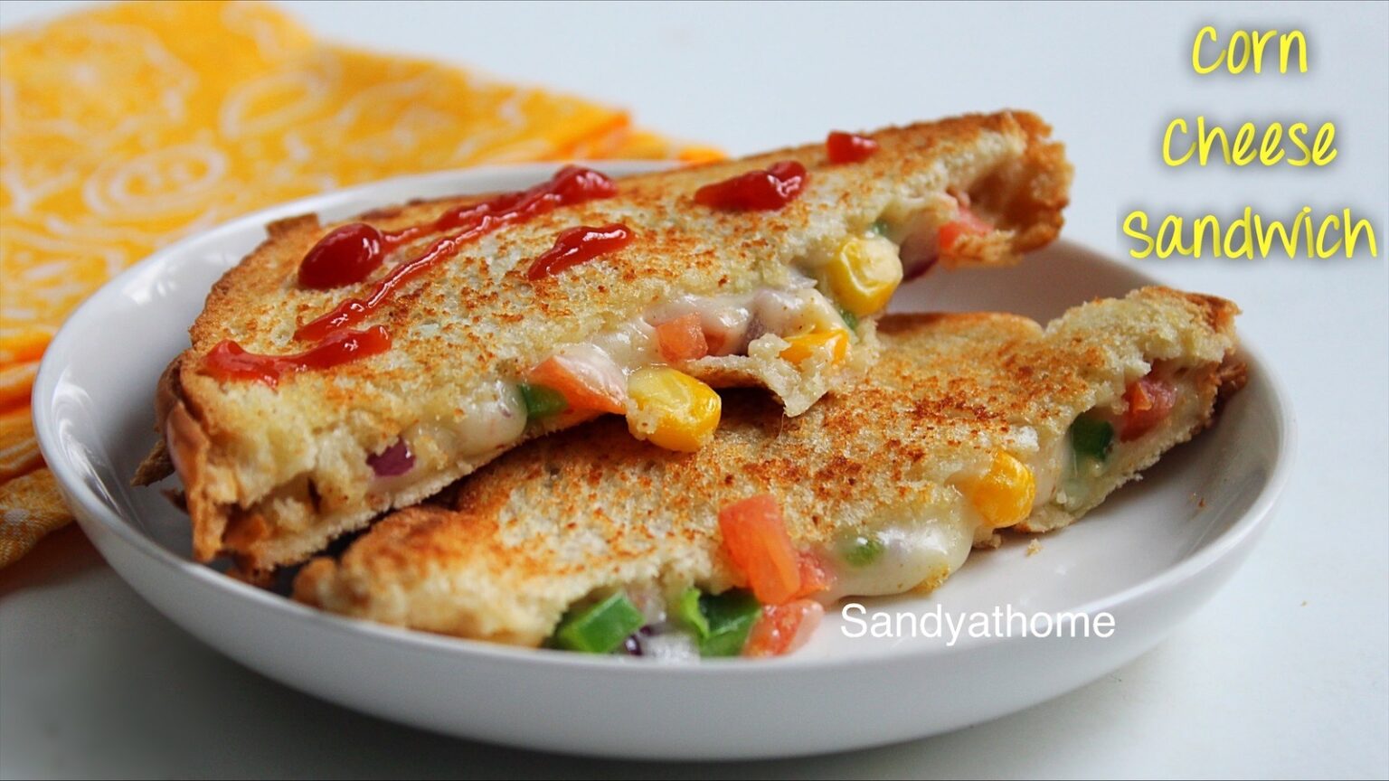 Corn cheese sandwich, Corn sandwich Sandhya's recipes