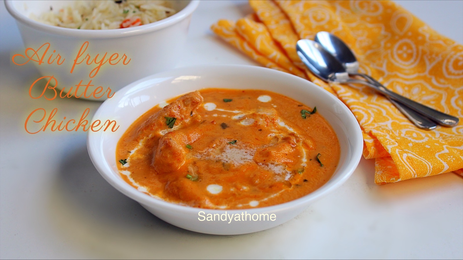 air fryer butter chicken, murgh makhani