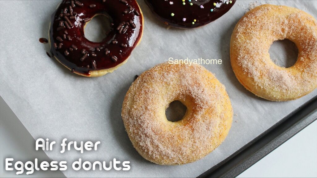 air fryer eggless donuts