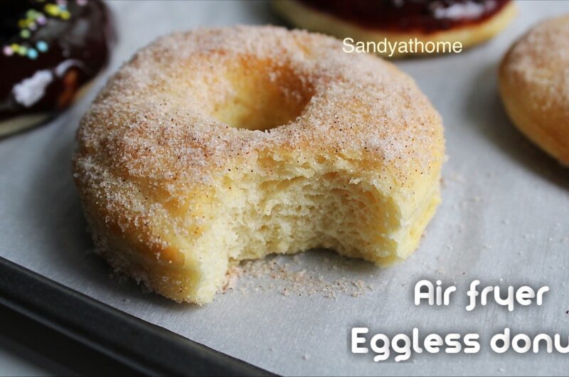 Air fryer eggless donuts