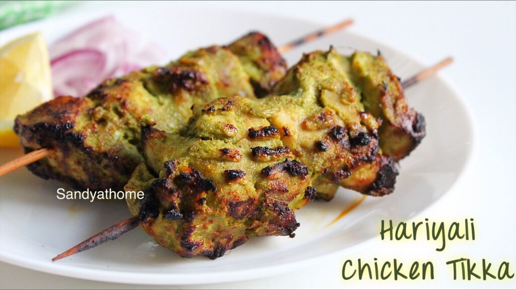 Hariyali chicken tikka in air fryer Sandhya's recipes