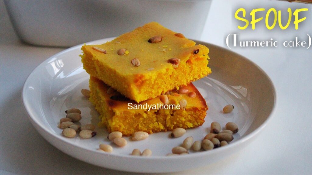 sfouf, lebanese turmeric cake