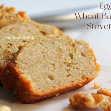 eggless banana bread, stovetop eggless banana bread, banana bread