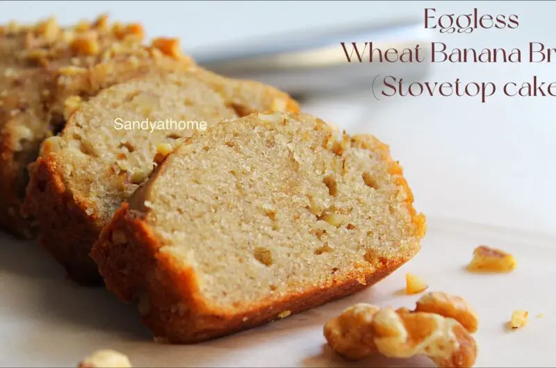 eggless banana bread, stovetop eggless banana bread, banana bread