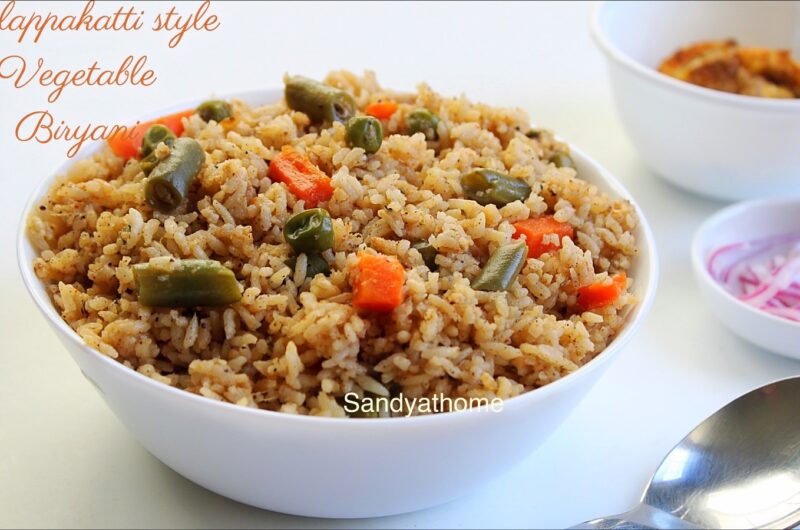  Thalappakatti style vegetable biryani, Thalappakatti biryani