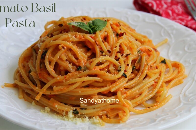 tomato basil pasta, tomato pasta, basil pasta, pasta