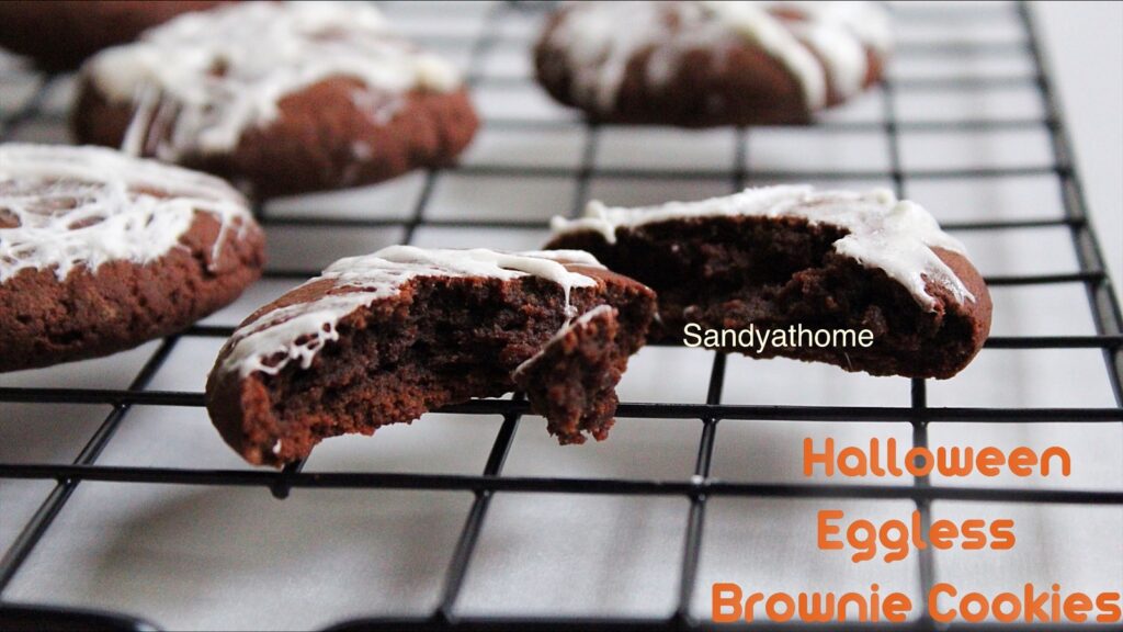 eggless brownie cookies, halloween brownie cookies