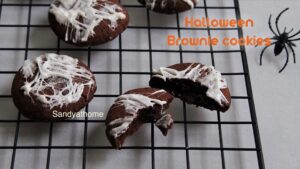 eggless brownie cookies, halloween brownie cookies