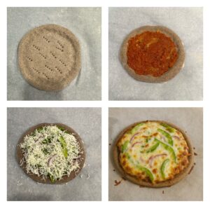 ragi wheat veg pizza-step 3