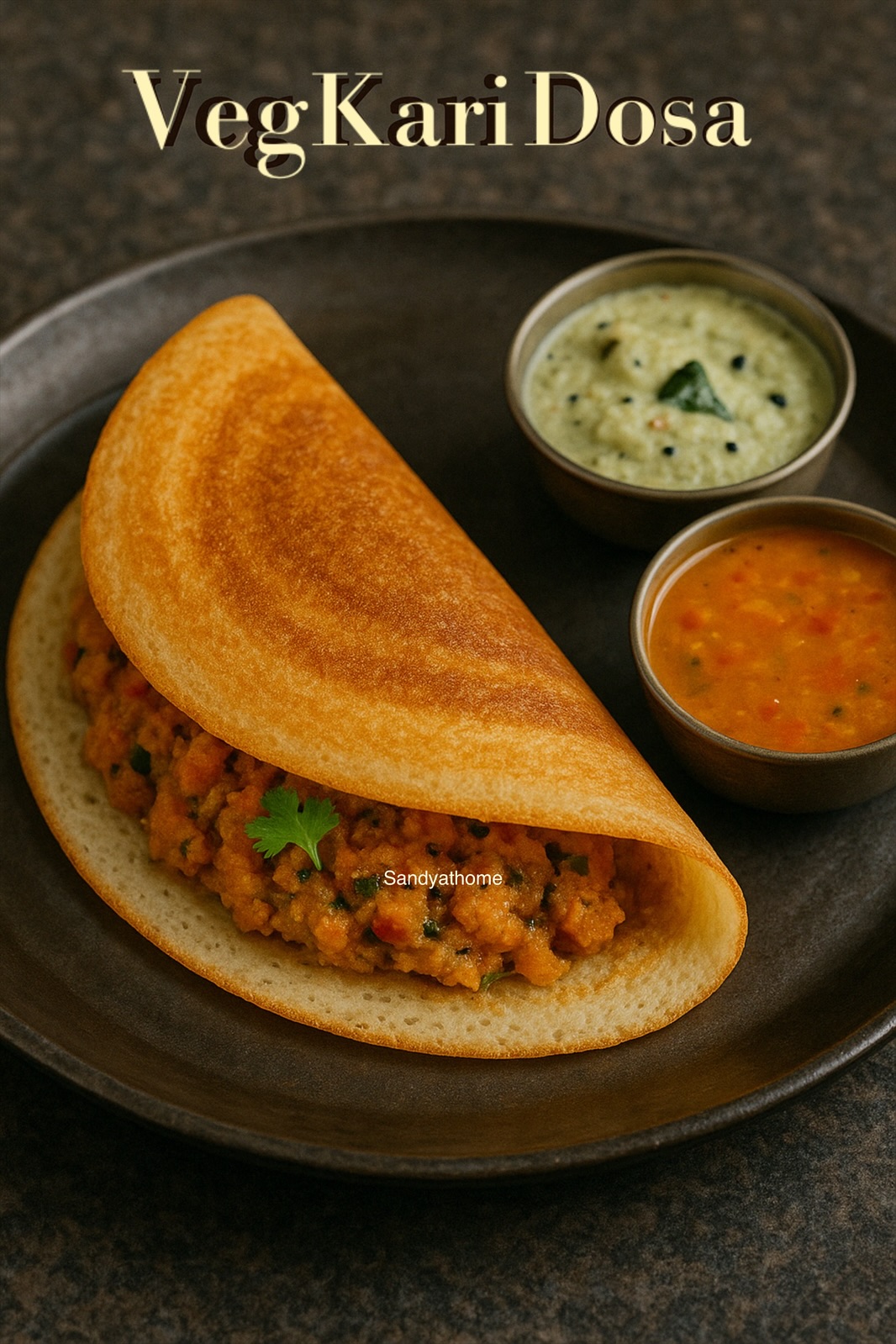 Veg Kari Dosa with Soya Chunks (Street-Style Tamil Special)