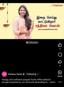 sandyathome sandhya recipes featured in Femina Tamil