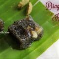 Dragon fruit halwa made with cornflour, brown sugar, and ghee, set into glossy squares and served on banana leaf – a traditional Indian fusion dessert recipe by Sandyathome.