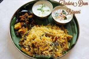 Tindora Dum Biryani, How to make Kovakka/ Dondakaya Biryani