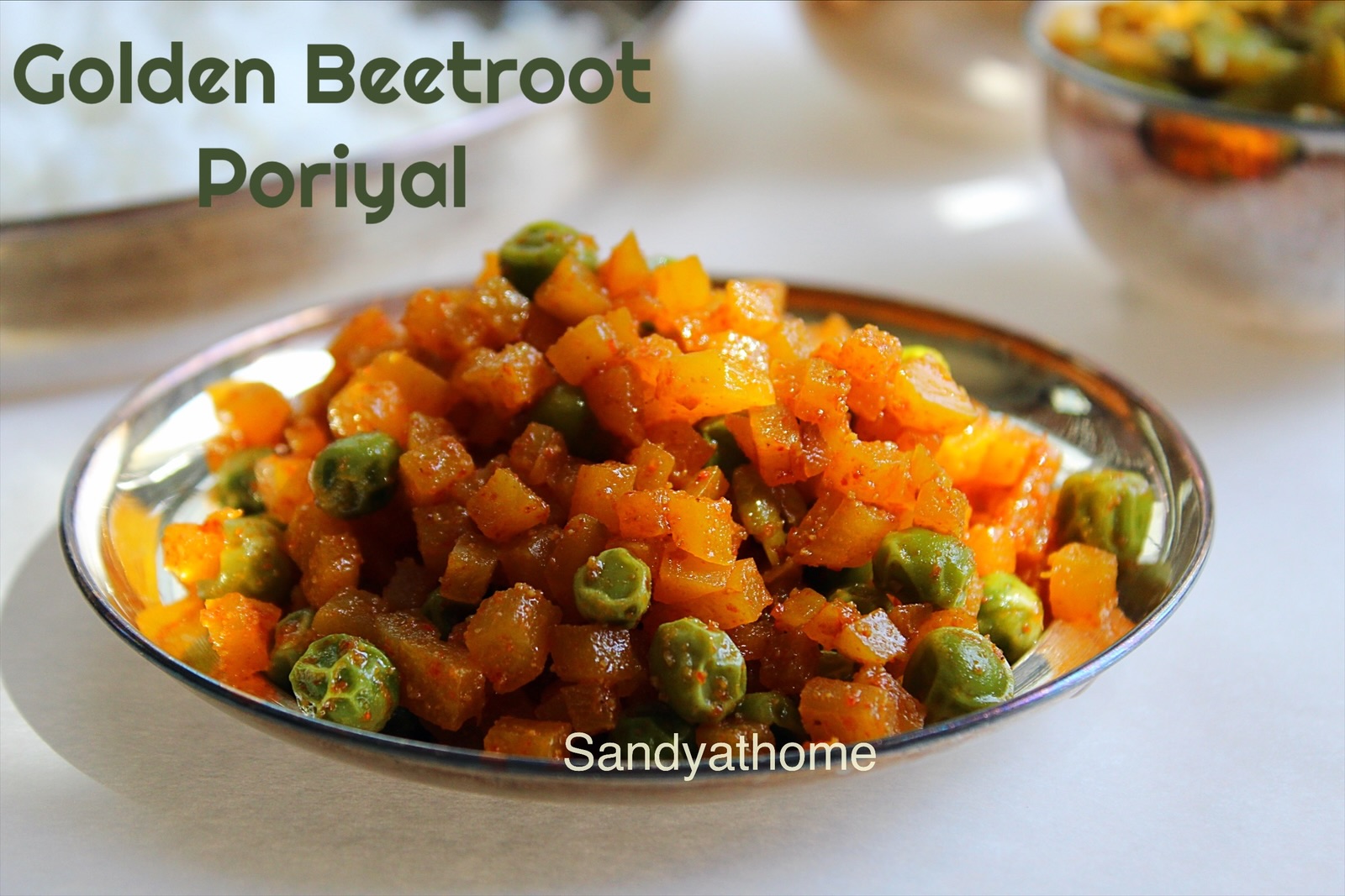 Golden Beets Poriyal, How to make Beetroot Poriyal
