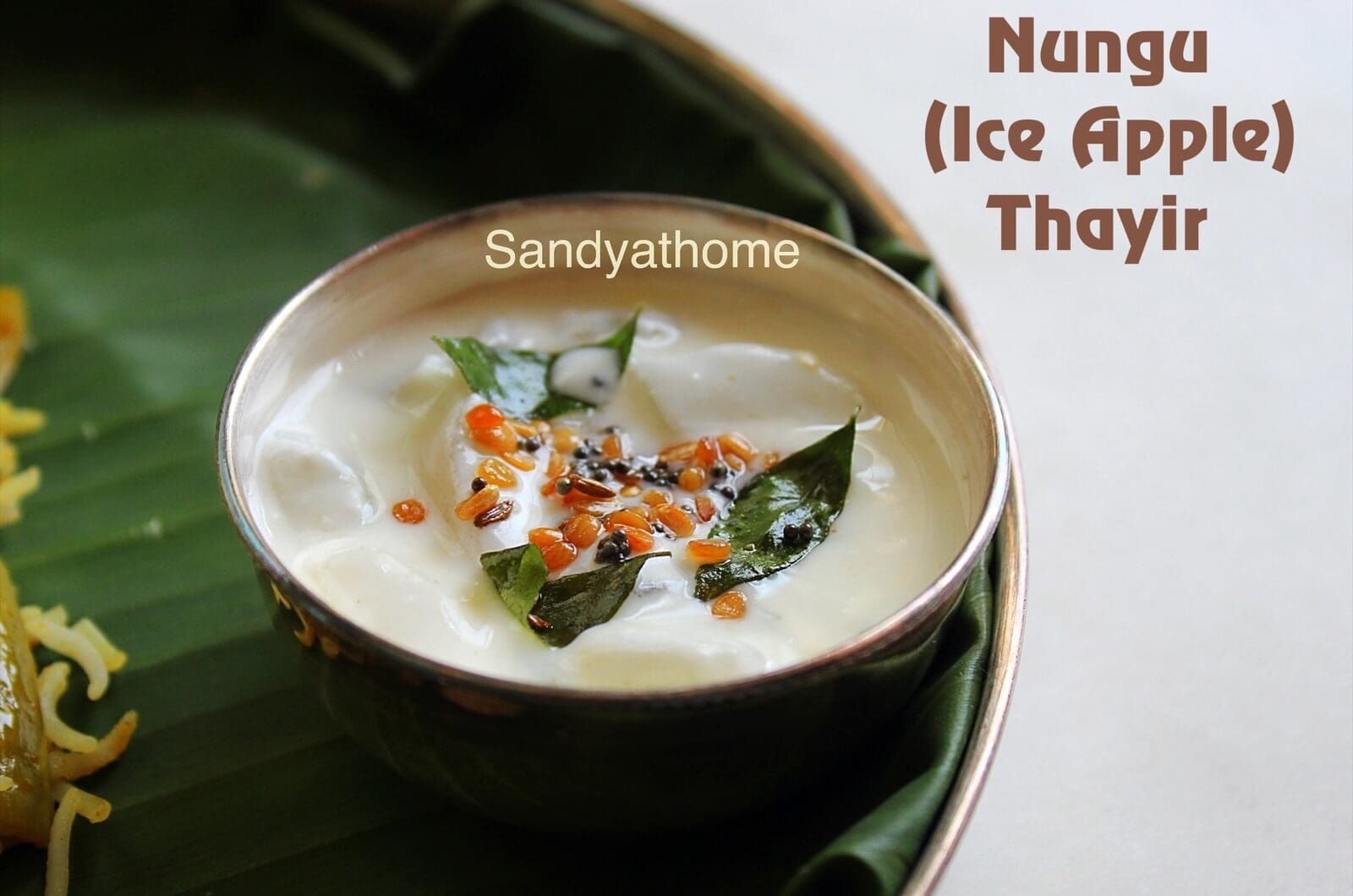 Nungu Raita, How to make Nungu Thayir, Nungu Perugu Pachadi