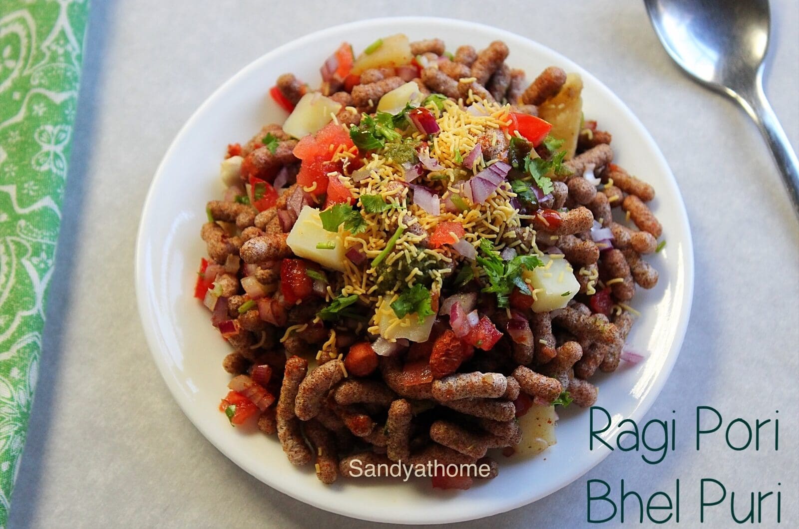 Ragi Pori Bhel Puri, How to make Ragi Pori Bhel Puri