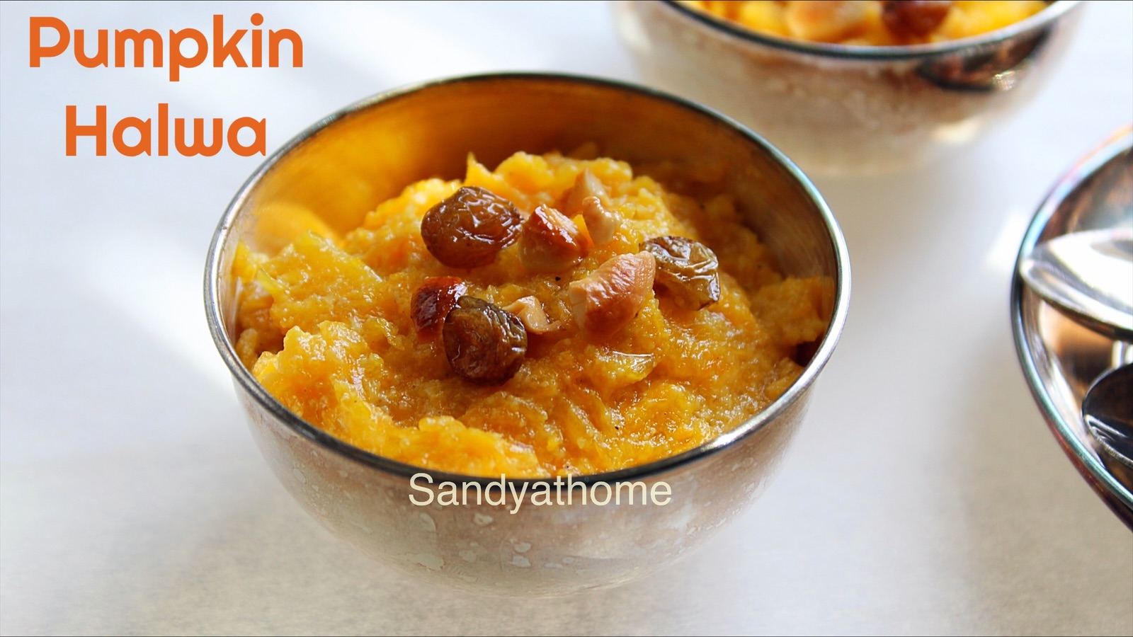 Soft halwa made with yellow pumpkin and coconut milk, cooked in ghee and topped with cashews — a classic Tamil dessert with no condensed milk or jaggery.