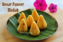 Kesar Paneer Malai Modak, How to make Kesar Paneer Modak