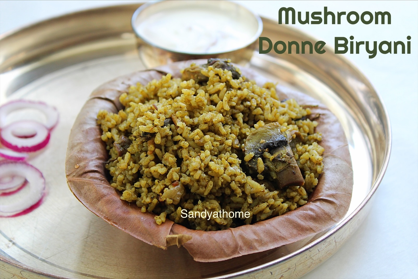 Mushroom Donne Biryani, How to make Veg Donne Biryani