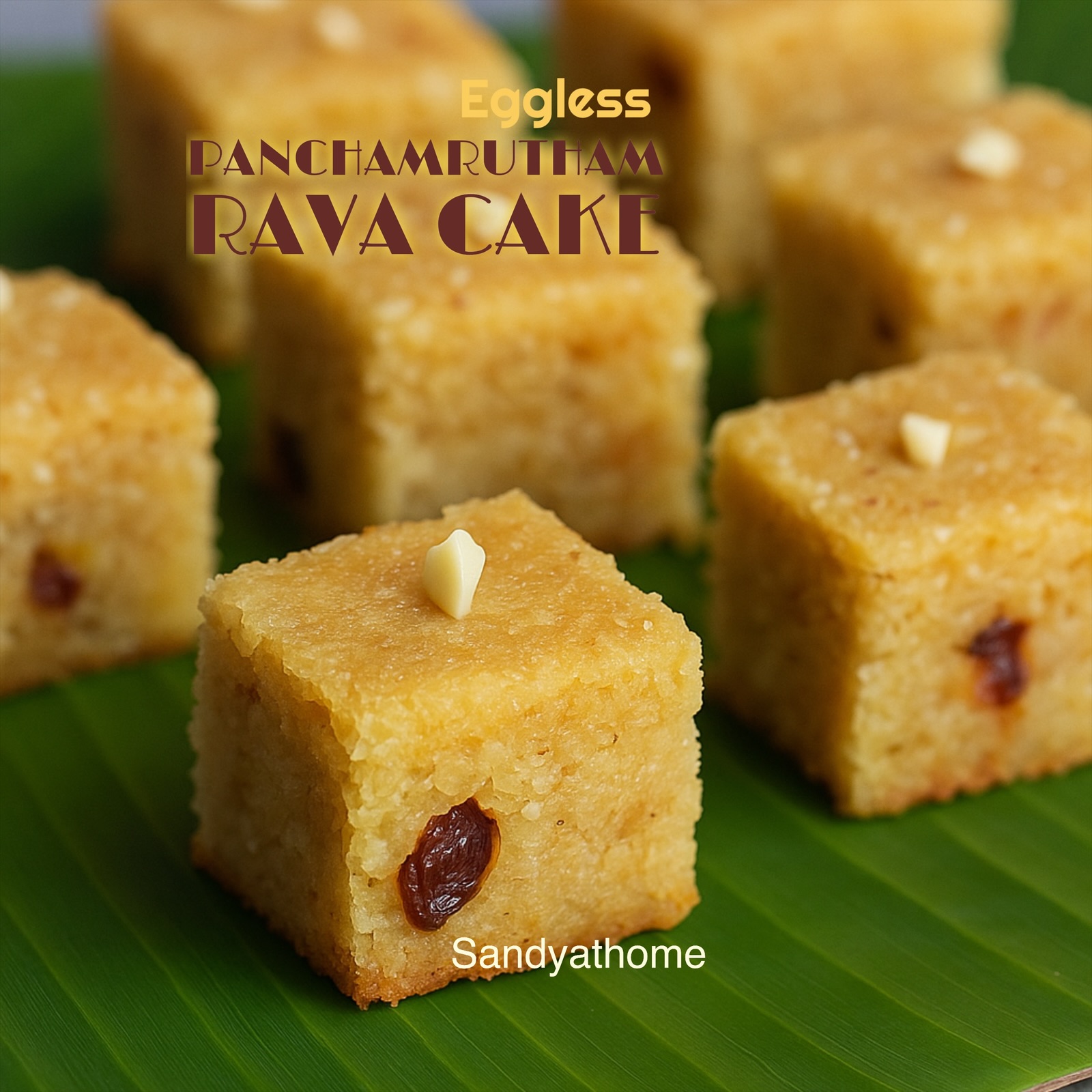 Panchamirtham Rava Cake, How to make Eggless Panchamrutham Rava Cake
