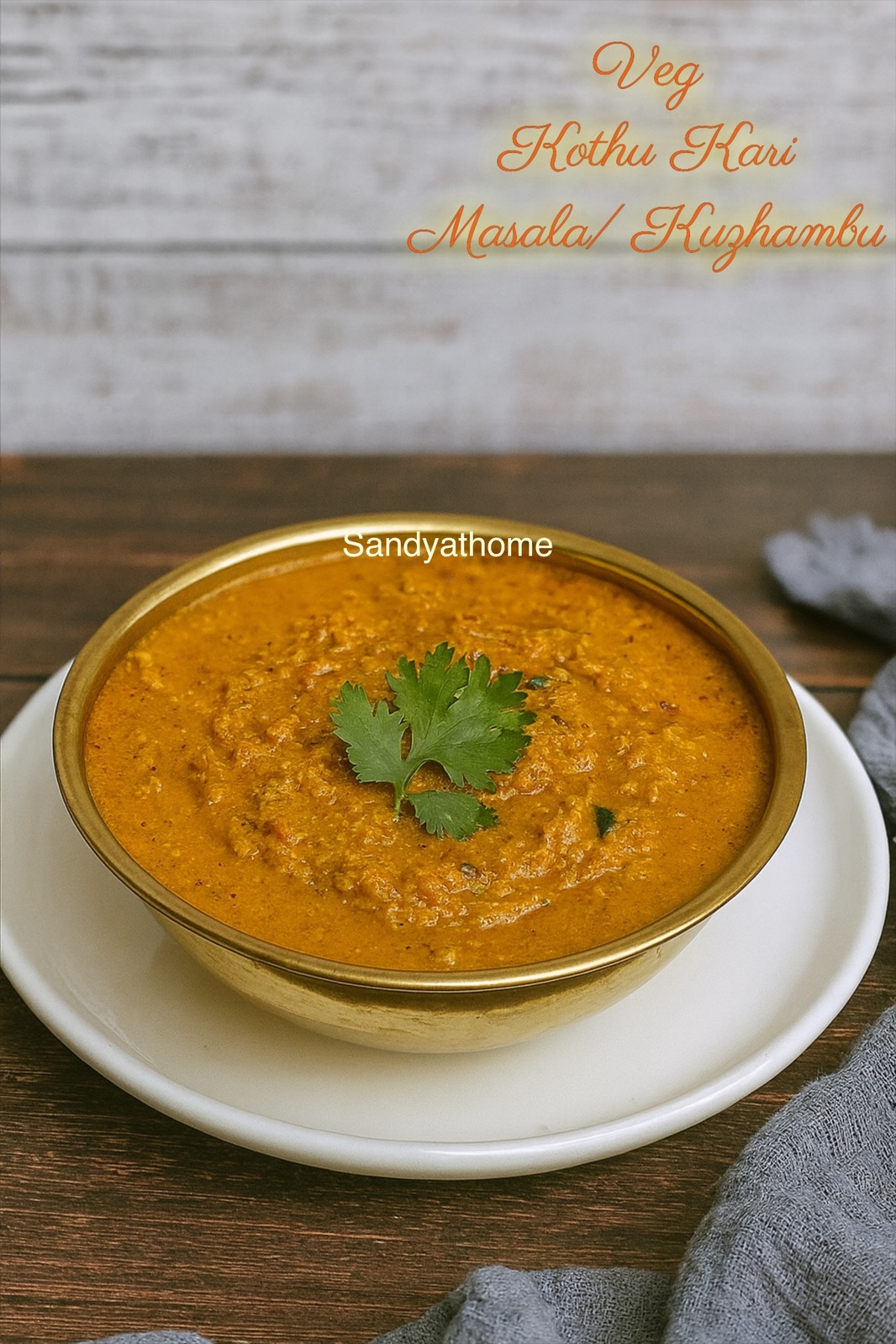 Chettinad-style vegetarian kothu kari kuzhambu served with steamed rice and dosa on banana leaf for traditional South Indian meal
