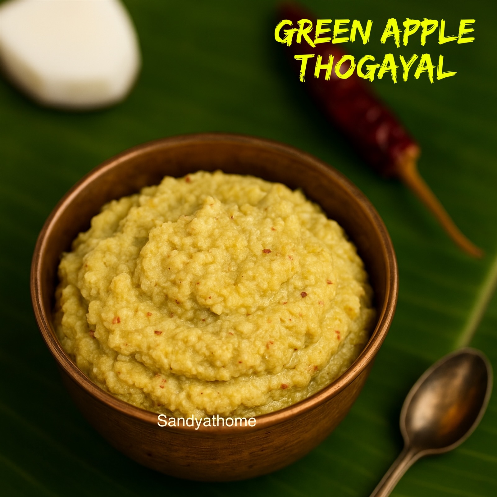 Green Apple Thuvayal, How to make Green Apple Pachadi