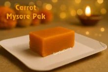 Carrot Mysore Pak, How to make Ghee Carrot Mysore Pak