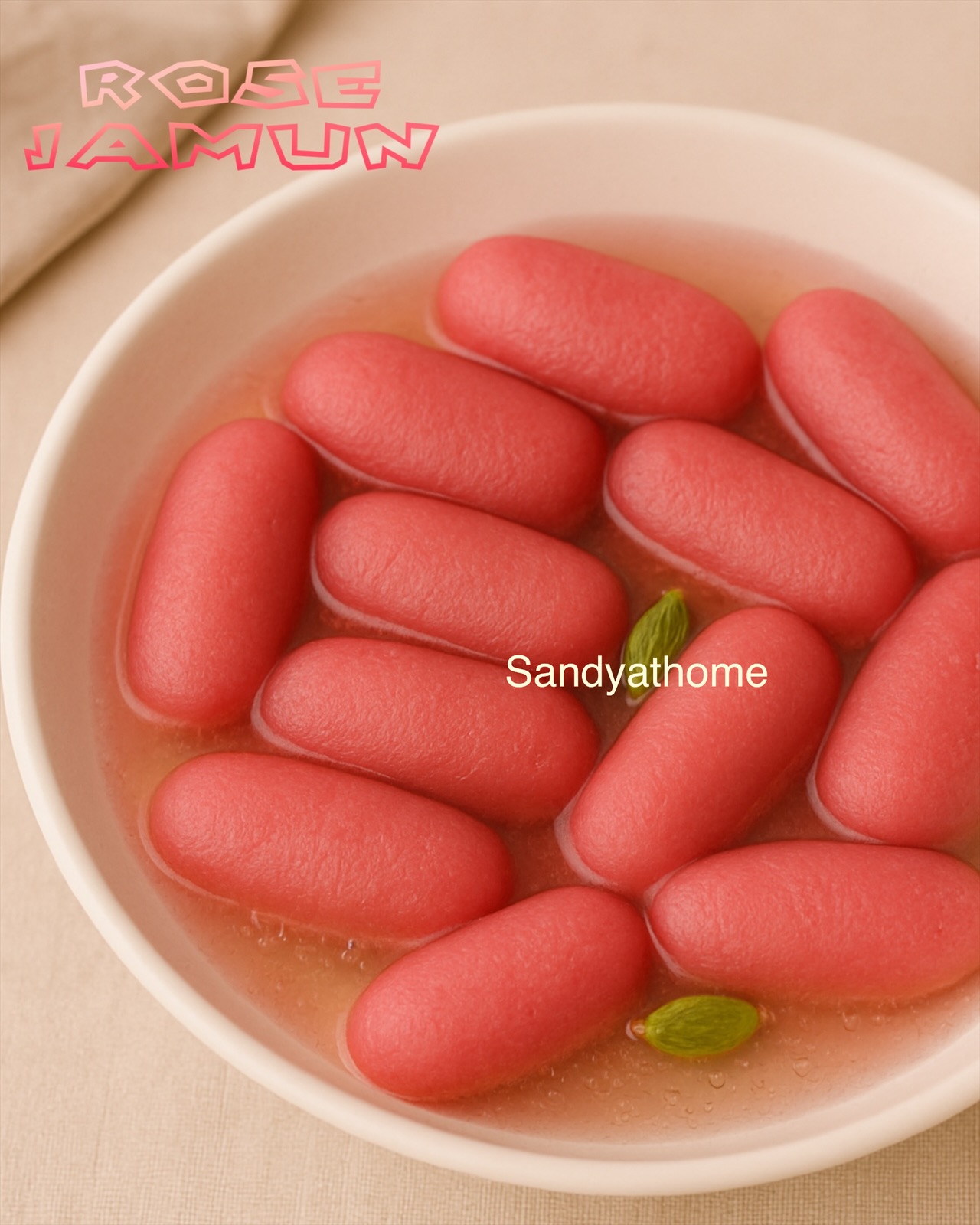 Rose Jamun, How to make Paneer Rose Jamun