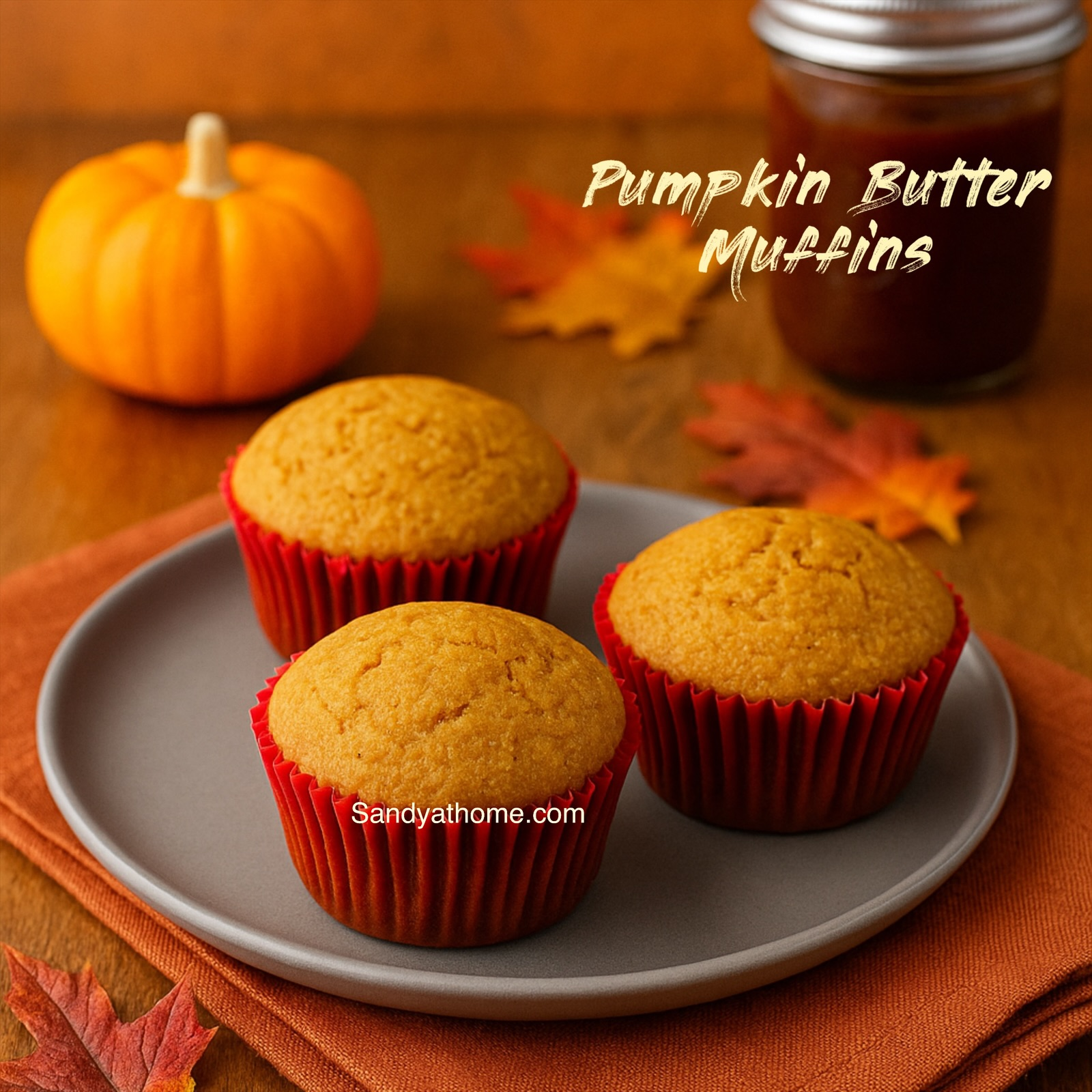 Pumpkin Butter Muffins, How to make Half-and-Half Flour Pumpkin Muffins